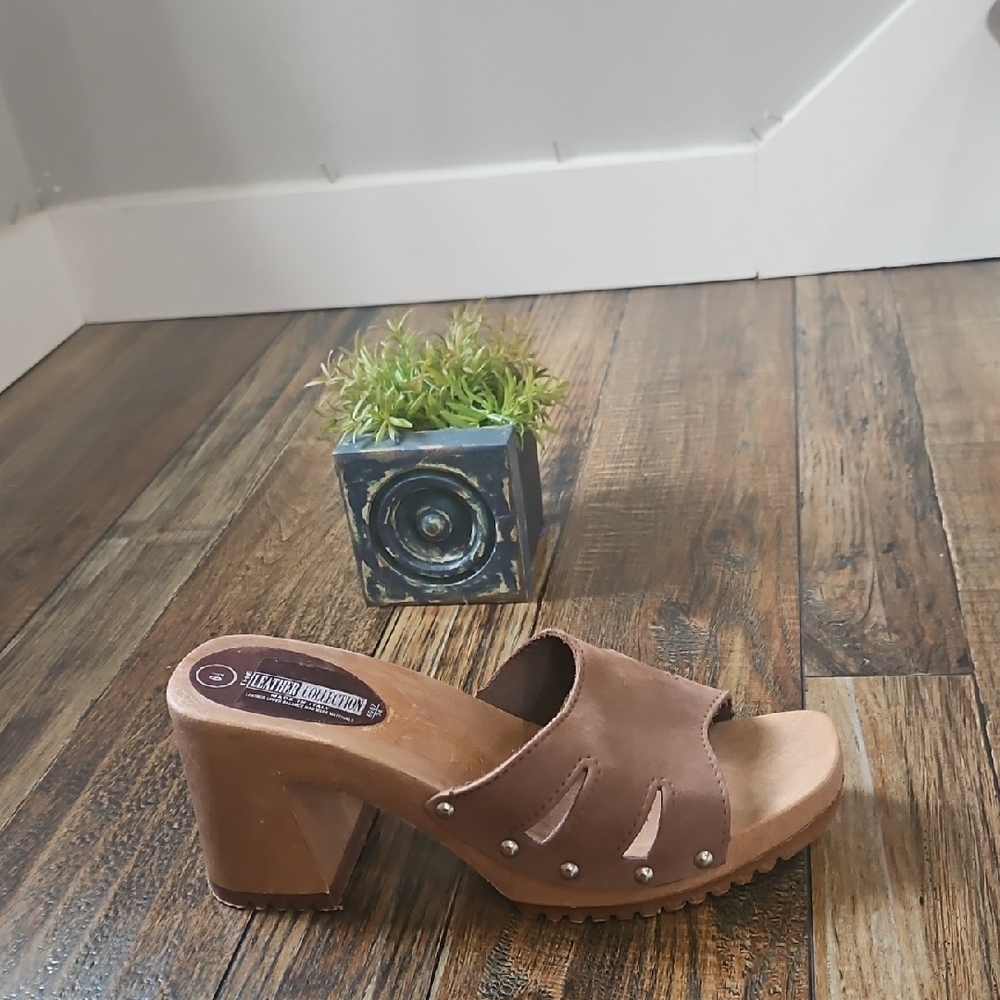 The Leather Co. Brown Suede Women's Mules Made‎ In Italy - Picture 9 of 9
